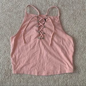 Crop Lace-up Top - Medium